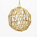 6pcs Luxury Christmas Fixed Ball Hollow Wire Home Party Wall Hanging Ornament