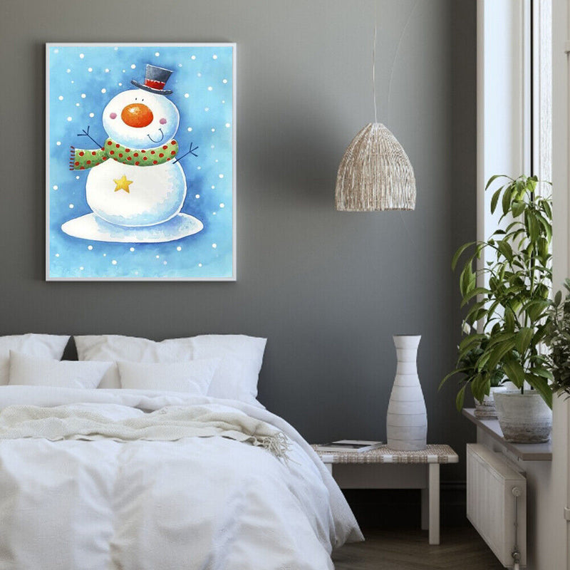 5D DIY Full Round Drill Diamond Paint Snowman Mosaic Rhinestone Drawing Picture