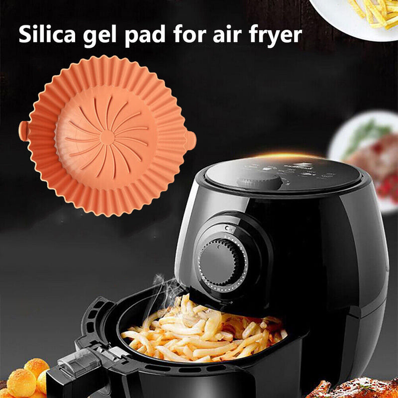 Air Fryer Liner Nonstick Kitchen Baking Parchment Steamers Pads (Orange) Newly