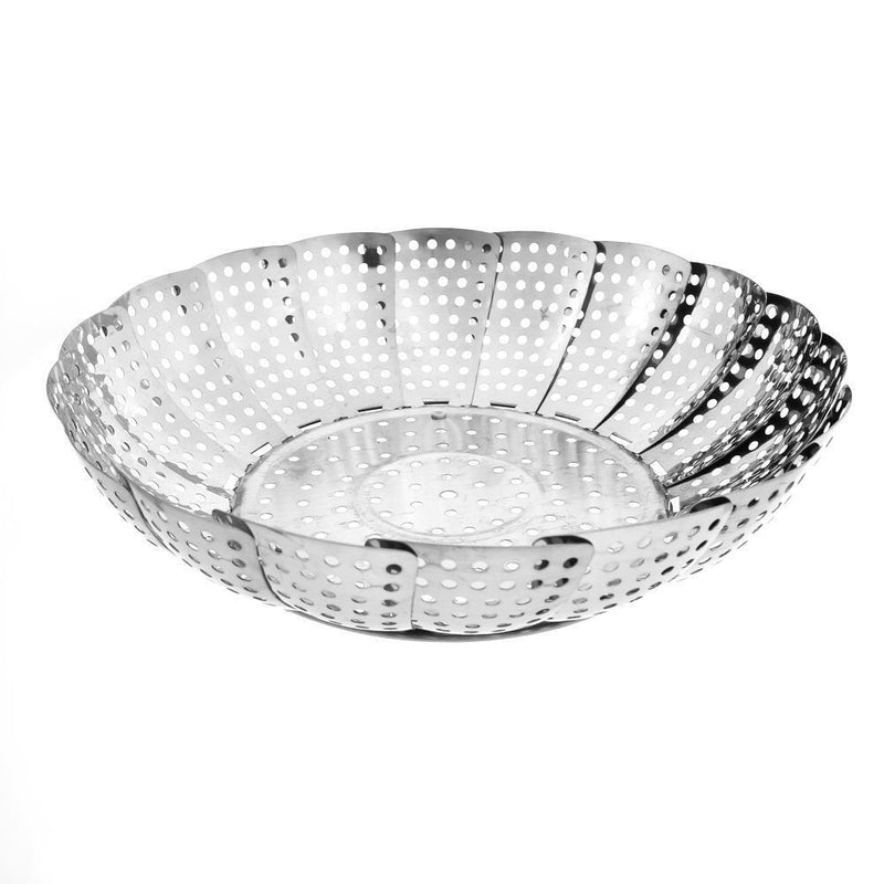 Stainless Steel Folding Telescopic Steamer Cookware Steaming Basket (14cm) Newly