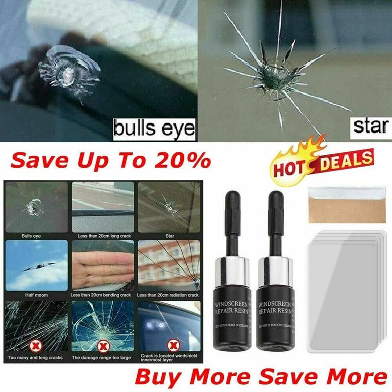 Glass Repair Agent Car Windshield Repair Agent Kit Crack Repair Headlamp W8W3