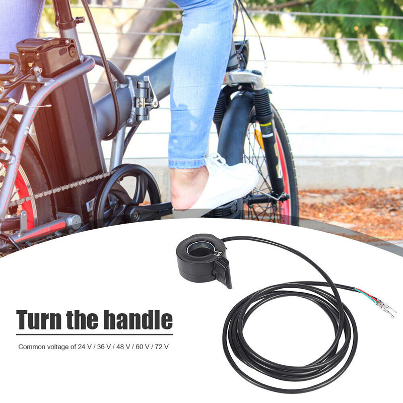 Left Right Thumb Throttle Speed Control Finger Switch for Electric Bikes E-Bike
