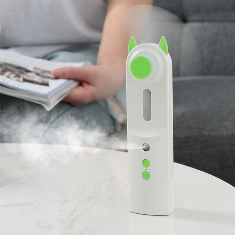 Water Spray Mist Fan Handheld Humidifier Face Steamer Cooling Fan (Green)