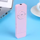 MP3 Player Strip Lossless Sound Support 64GB TF Card Media Players (Pink)