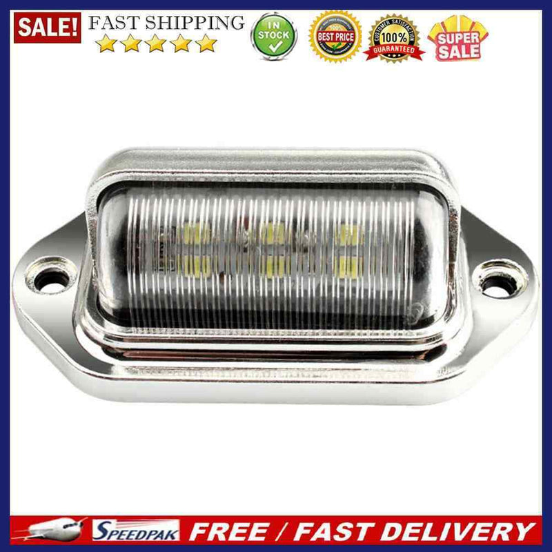 Car License Plate Lamp 1.8W Waterproof Truck Trailer Boat 6LED Tail Step Light