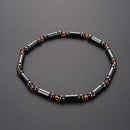 Women Therapy Bracelet Health Care Hematite Round Stretch Anklet Jewelry(3)
