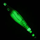 8cm Luminous Wood Shrimp Bait Squid Jigs Hook Fishing Lures (Red + Green)