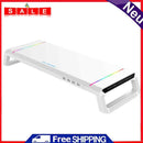 RGB Desktop Monitor Holder 4 USB 2.0 Laptop Stand Base Computer Screen Riser