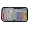 49pcs Aluminum Crochet Hooks Holder Sewing Storage Toollkit Bag (Light Blue
