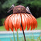 Bird Feeder Container Flower Sensation Orange Coneflower Metal Bird Feeder