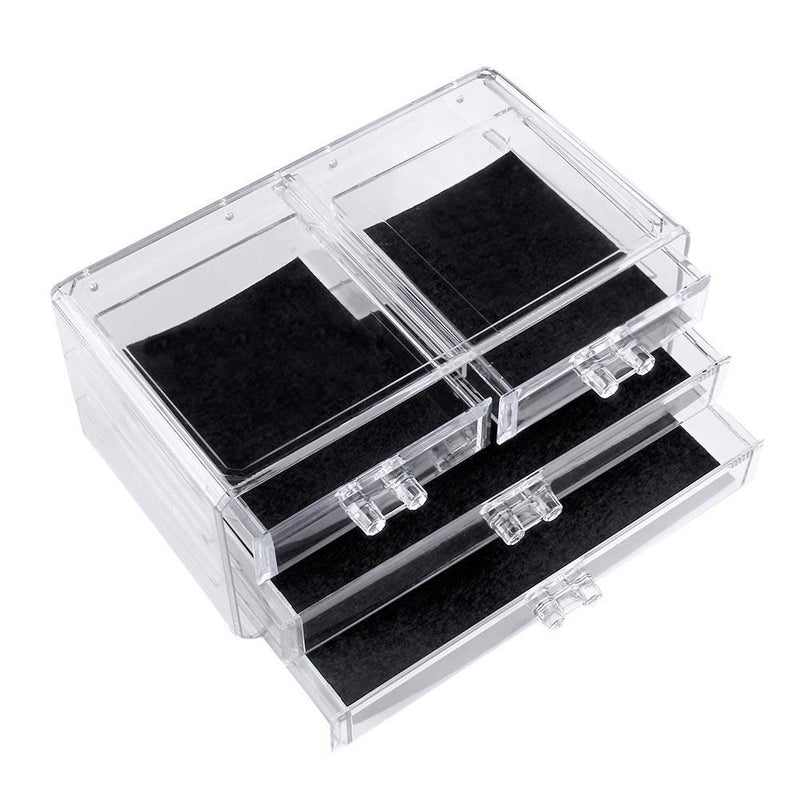 Portable Clear Acrylic Makeup Organizer Storage Box Cosmetics Case(4)