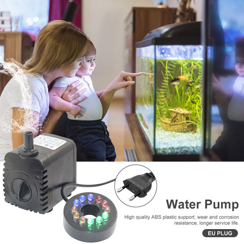 8W 600L/H Submersible Water Pump Aquarium Fish Tank Fountain Pond Garden Pu