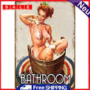 Rectangular Women Metal Plate Tin Painting Cafe Bar Home Pub Wall Art Poster