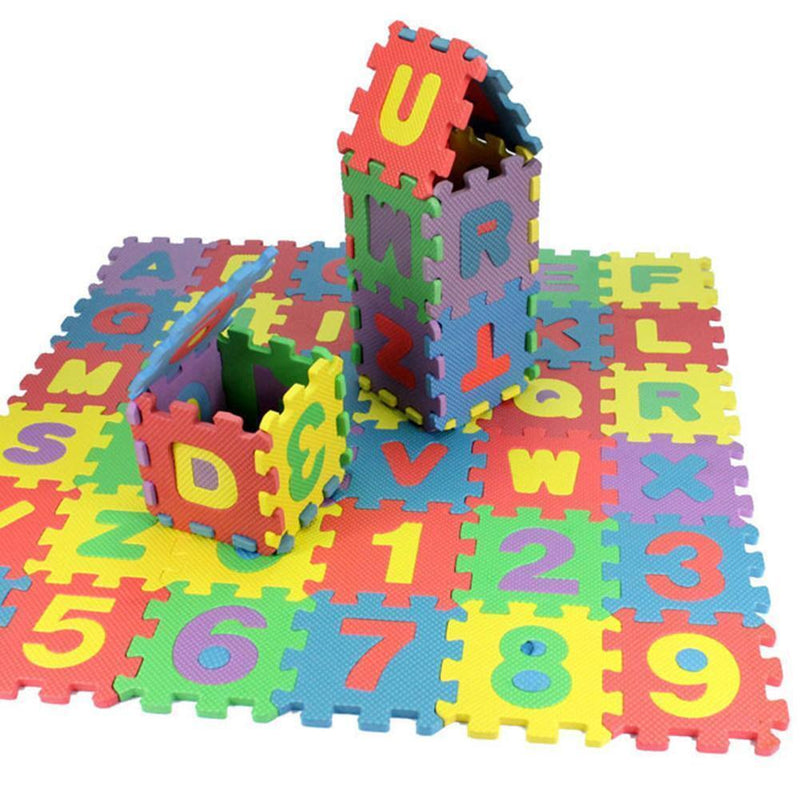 36pcs/Set Letters Numerals Puzzle Pad Kids Rug Soft Floor Play Mat Toys  Newly