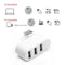 USB3.0 Hub Adapter Rotate High Speed U Disk Reader Splitter 3-Port (White)
