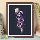 5D DIY Cartoon Astronaut Full Round Diamond Painting Picture Kits Wall Art Craft