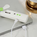 Water Spray Mist Fan Handheld Humidifier Face Steamer Cooling Fan (Green)
