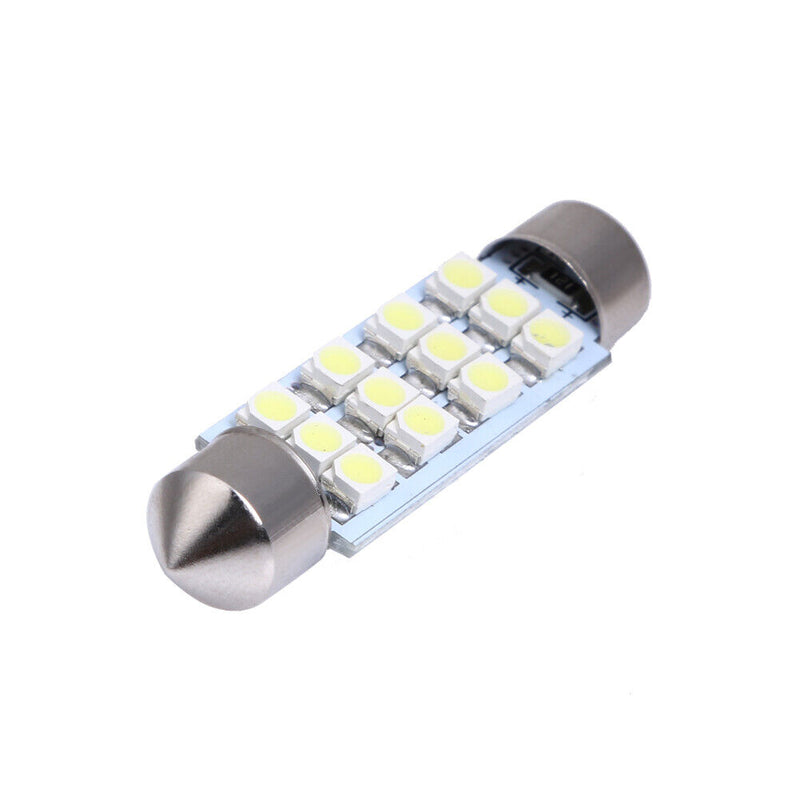 10pcs/Lot 41mm White 3528 12 SMD LED Car Interior Ceiling Lamp Ceiling Leuc
