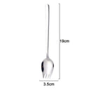 2 In 1 Spoon Fork Long Handle Spoon Fork Outdoor Camping Portable R3G4 K0P7