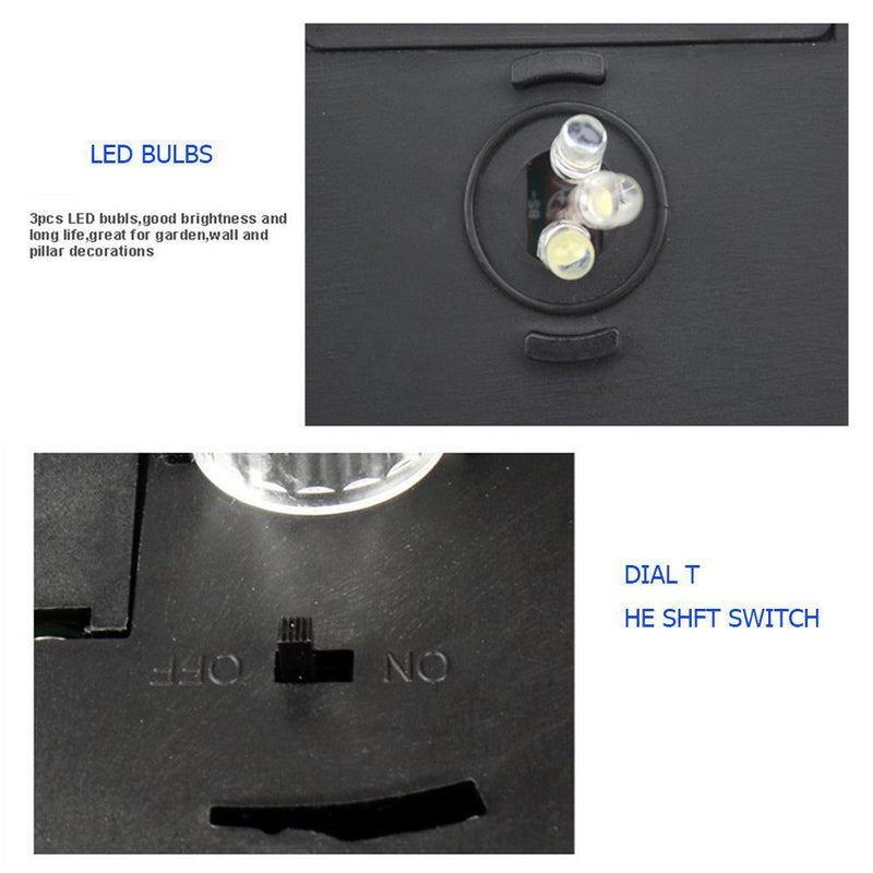 #A Waterproof Solar Pillar Light Garden Post Cap LED Fence Lamp (Warm Light)