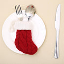 6pcs/Set Christmas Tableware Cover Spoon Fork Knitwear Sock Storage Decor Newly