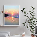 DIY Full Drill Needlework Love Sunset Cross Stitch Embroidery Diamond Painting