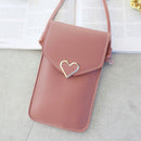 Simple Shoulder Bag Women Small Handbags PU Leather Mobile Phone Messenger Pouch