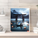 Full Embroidery DIY Canvas Stamped 11CT Boat Ferry Cross Stitch Home Artwork Kit