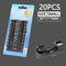 20x Self-Adhesive Cable Organizer Clips ABS Plastic Wire Cable Cord Managemen