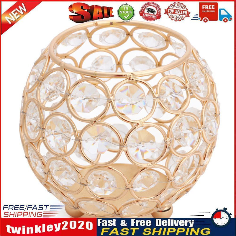 European Style Round Crystal Makeup Brush Storage Box Jewelry Organizer Newly