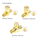 18pcs SMA Set Copper 90 Degree Male Female Coaxial Connector Converter Adap