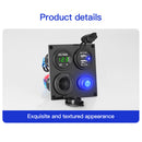 4 in 1 Switch Panel Voltmeter Dual USB Waterproof Switches for Car Marine Boat