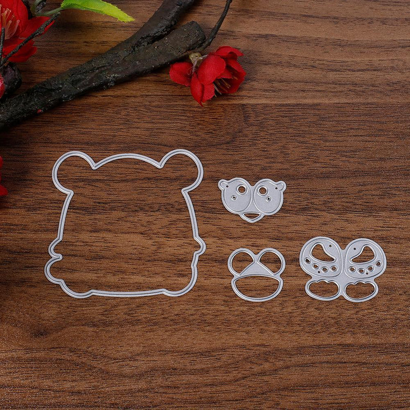 4pcs DIY Bear Cutting Dies Embossing Stencil for Scrapbooking Photo Album