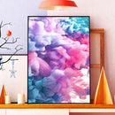 DIY Coloring Picture Illusive Smoke Oil Painting By Number Acrylic Paints Set