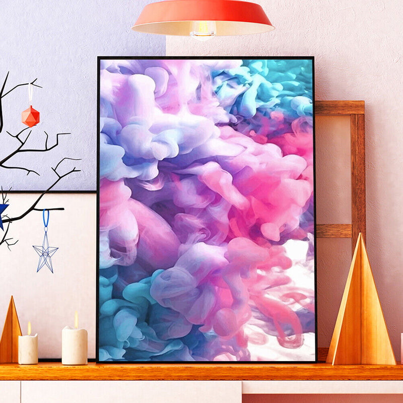 DIY Coloring Picture Illusive Smoke Oil Painting By Number Acrylic Paints Set