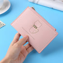 Women Fashion Multi-slot Card Case Ladies Casual PU Leather Mini Purse Wallet