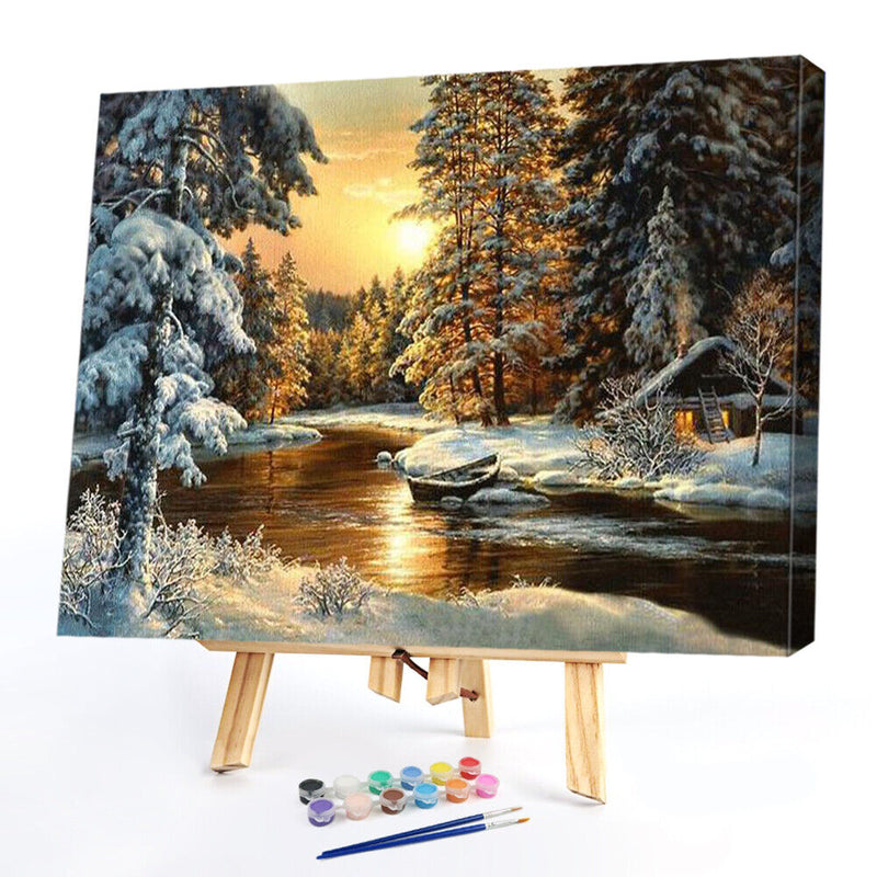 40x50cm Oil Paint By Numbers Landscape Frameless Picture DIY Decor (ZC3110)