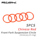 RISK 5pcs MTB Bicycle Front Fork O-Rings Shock Absorb Oil Seal Dust-proof R