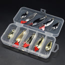 Heummyo 10pcs/Pack Fish Bait Spoon Bait Set Metal Hard Bait Curls Ki