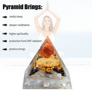 Crystal Pyramid Attract Abundance 6cm Crystal Points Energy Generator for Yoga