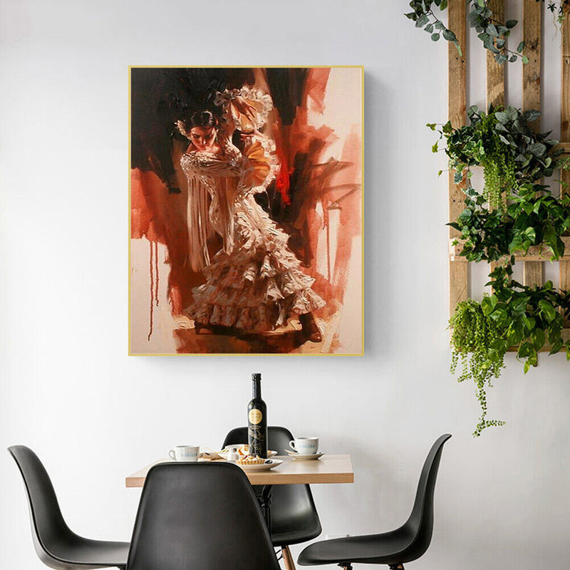 Oil Paint By Numbers Dancing Girl Frameless Picture Craft Living Room Decoration