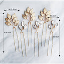 For Wedding Bridal Headpiece Women Hairpins Leaves Pins Clips Crystal Headwear