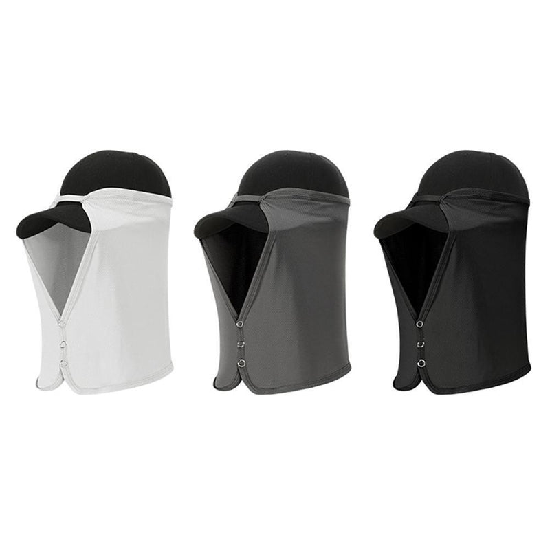 Sunshade Cap Quick-Drying Outdoor Neck Protection Face Cover (Light Gray)
