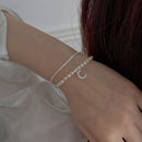 Women Wedding  Gift Party Fashion Simple Star Moon Bracelet Elegant Charm