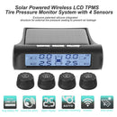 Solar Wireless Car TPMS Tire Tyre Pressure Monitor System + 4 External Sensors