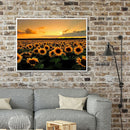 DIY Diamond Painting Full Round Drill Sunset Flower Field Wall Decor Rhinestones
