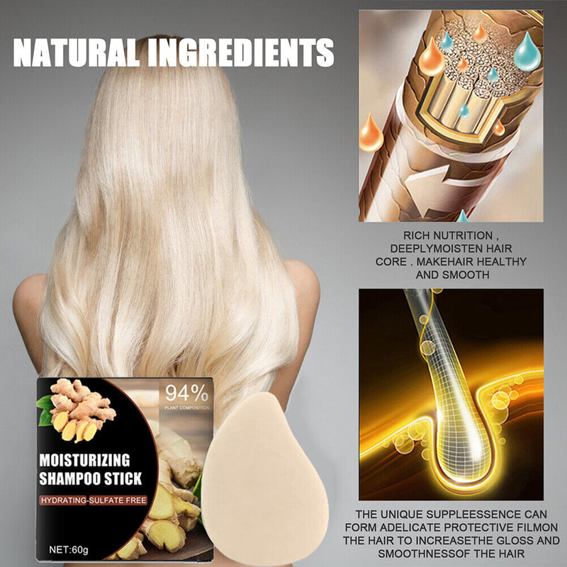 Pure Hair Cleansing Moisturizing Shampoo Soap Soften Anti-Dandruff Shampoo Ba