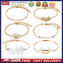 Retro Shell Moon Flower Bracelet Round Slice Charming Bangles Women Jewelry Gift