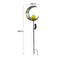 Solar LED Sun Moon Flame Light Retro Iron Landscape Lawn Lamps (A)(Blue) Newly