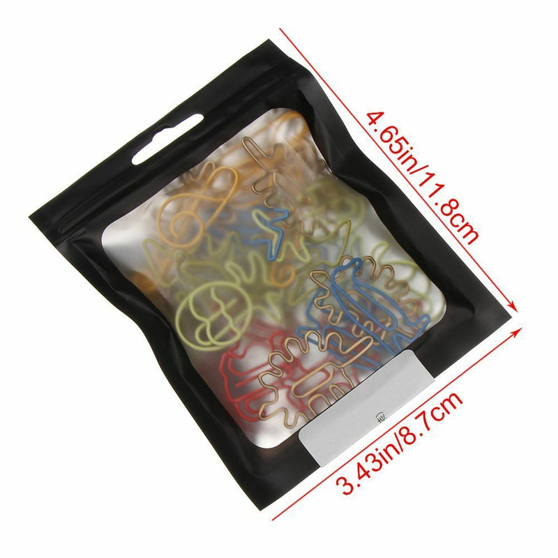 Stationery Metal Clamp Boxed shape Folder Memo Clamp Color Paper Clip